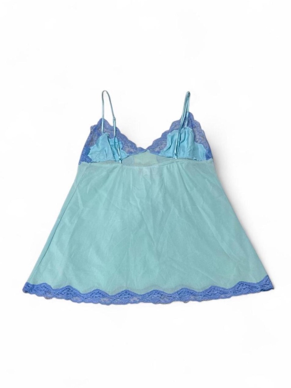 Teal and Blue lace Victoria’s Secret babydoll top - Picture 2 of 3